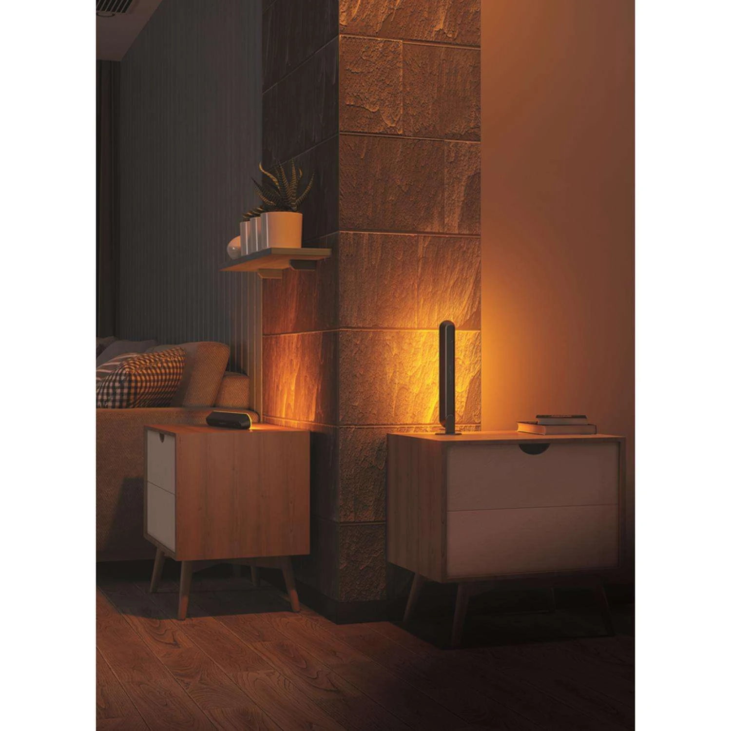 Monster Just Color It Up Illuminessence 0 In. L Black/Brown Plug-In LED Smart-Enabled Mood Light Bar - Image 6