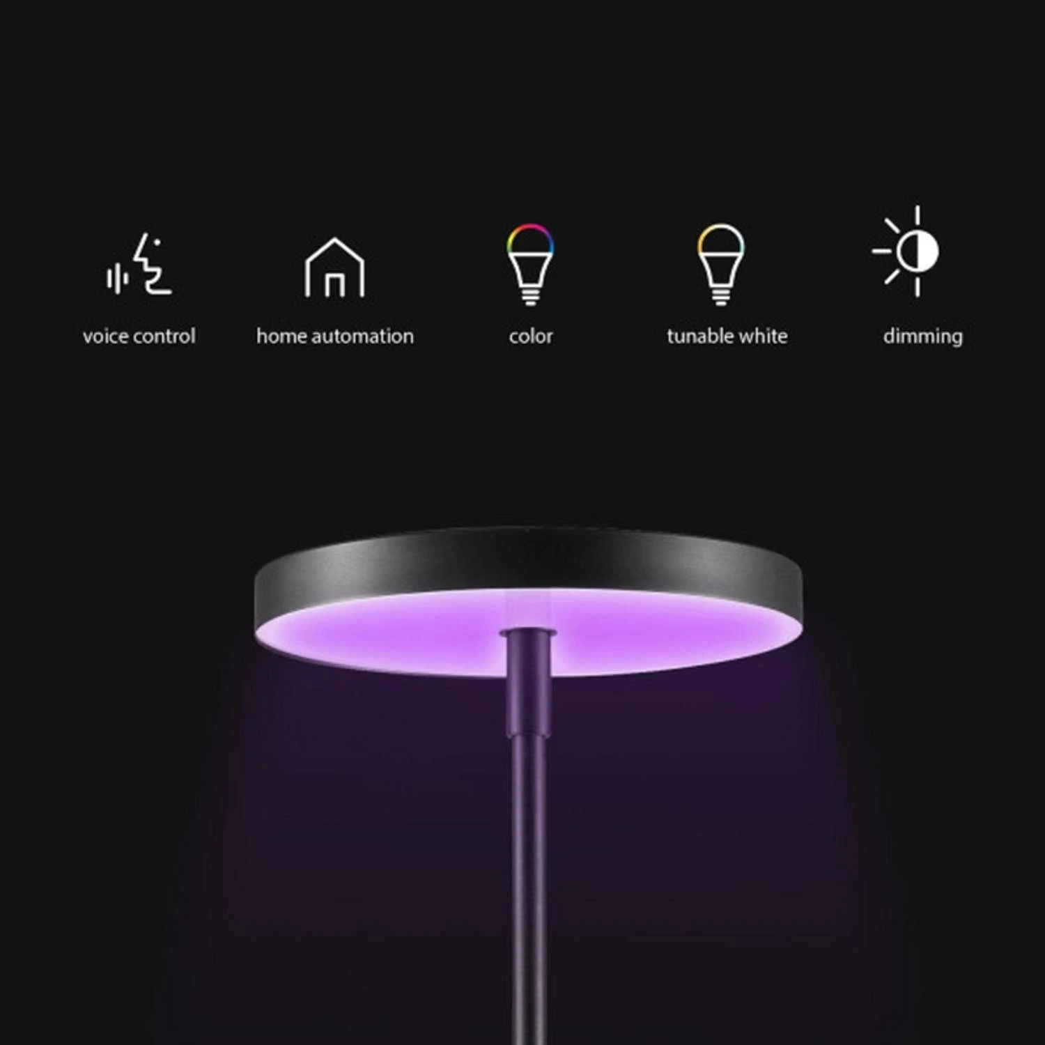 Globe Electric Smart Home 20 In. Matte Black Table Lamp - Image 2