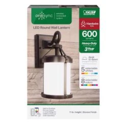 Feit Smart Home Bronze Dusk To Dawn LED Smart-Enabled Wall Lantern