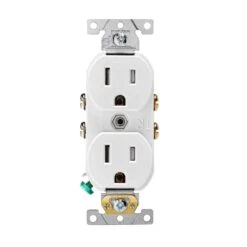 Leviton 15 Amps 125 V Duplex White Outlet 5-15R 10 Pk
