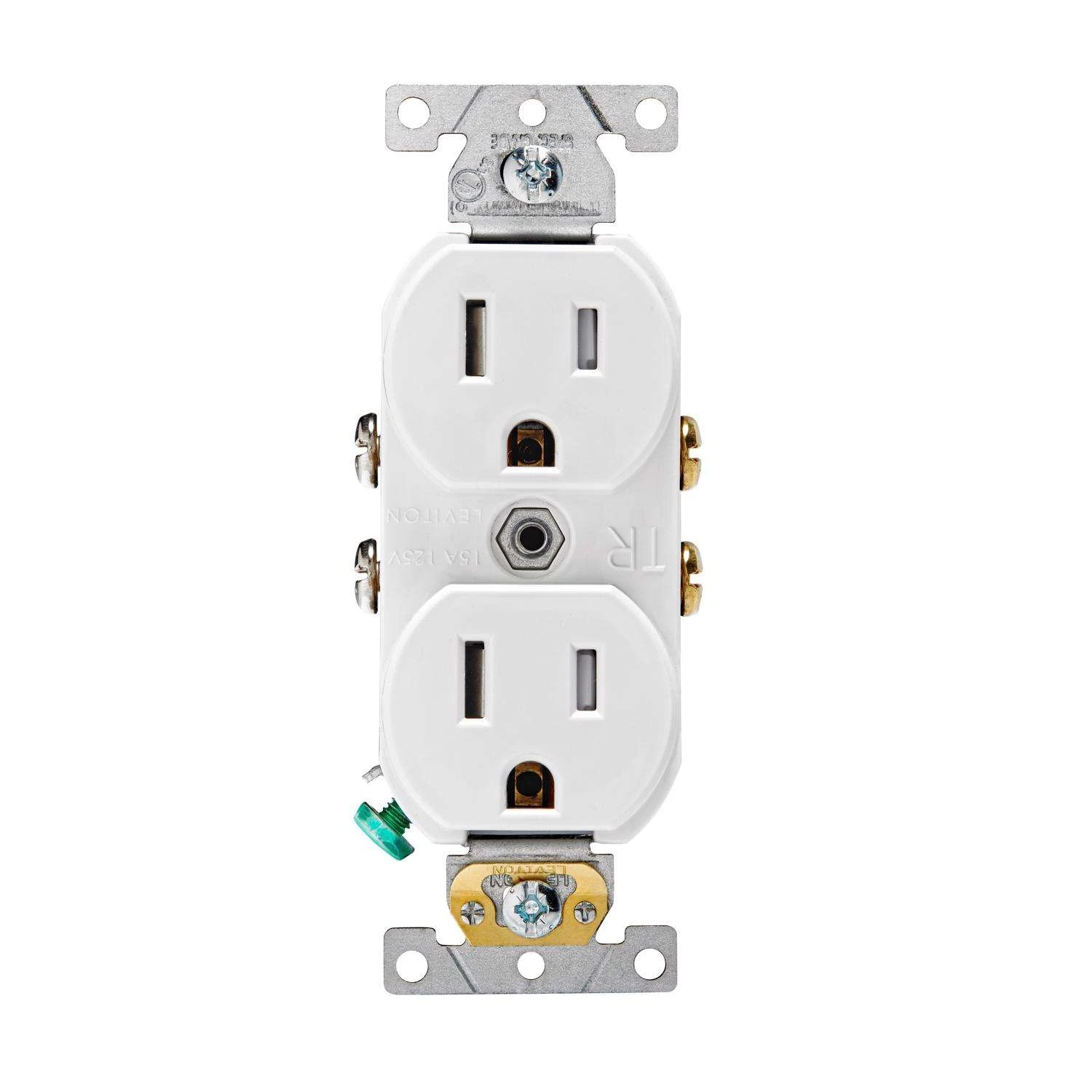 Leviton 15 Amps 125 V Duplex White Outlet 5-15R 10 Pk