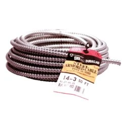 Southwire 50 Ft. 14/3 Solid Steel Armored AC Cable