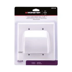Monster Just Hook It Up White 2 Gang Plastic Cable/Telco Wall Plate 1 Pk