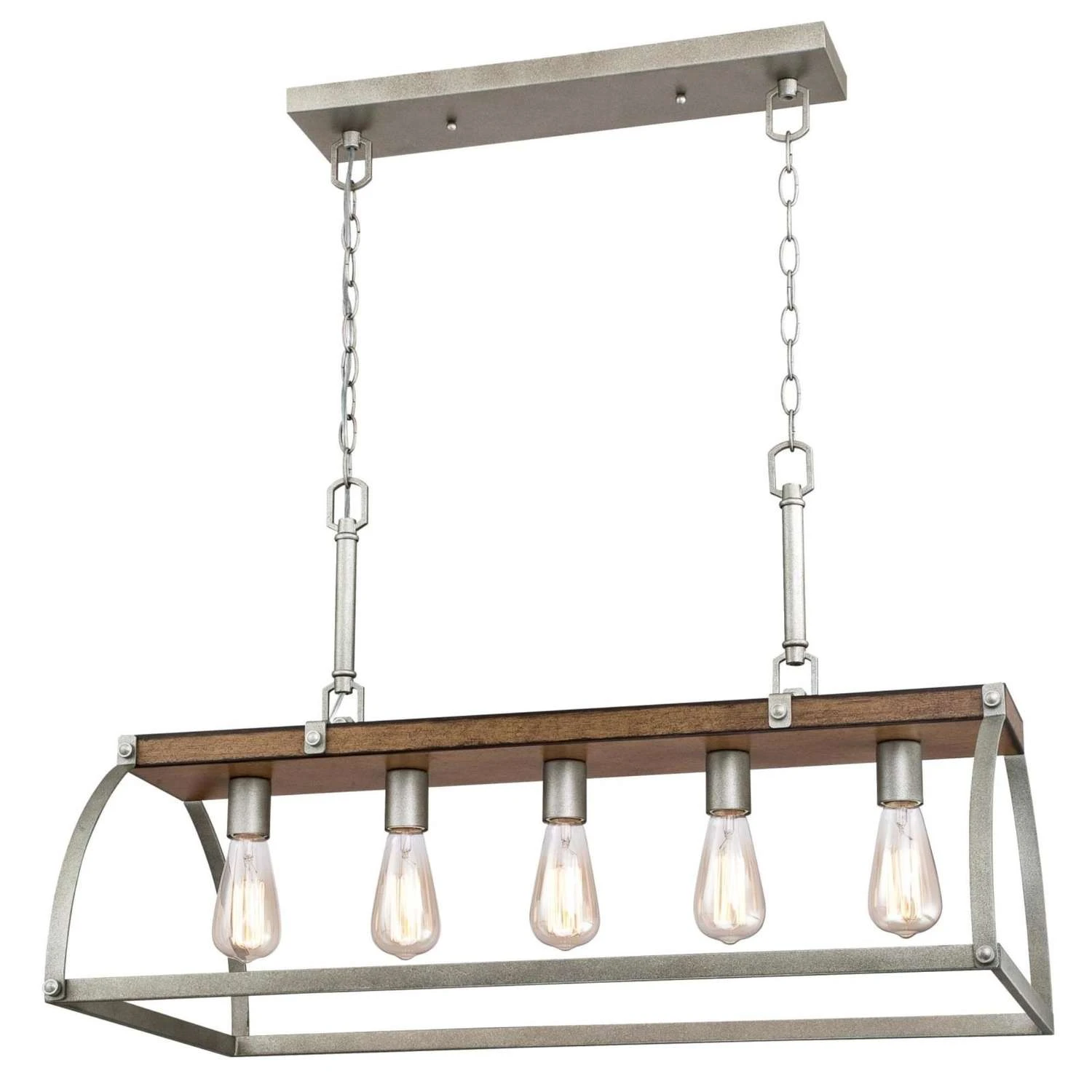 Westinghouse Oak Lane Barnwood Gray 5 Lights Chandelier