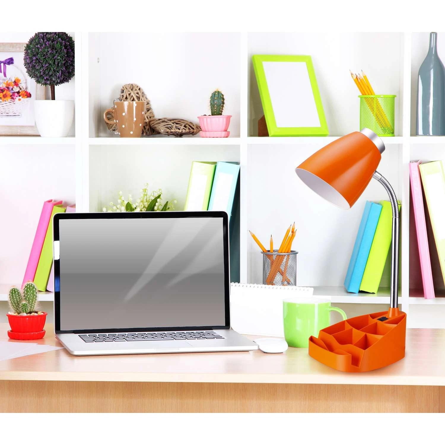 All The Rages Limelights 18.5 In. Orange Organizer Desk Lamp - Image 3