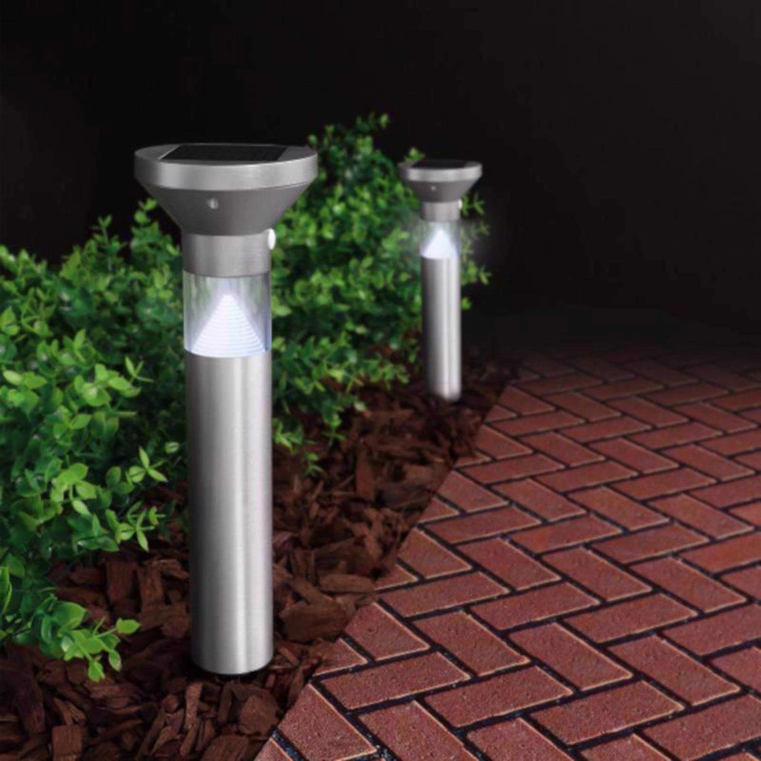 Feit OneSync Brushed Nickel Solar Powered 40 W LED Bollard Light 1 Pk - Image 5