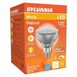 Sylvania Natural PAR 38 E26 (Medium) LED Floodlight Bulb White 120 Watt Equivalence 1 Pk