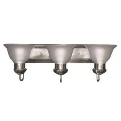 MaxLite Tulip Brushed Nickel Silver 3 Lights LED Vanity Light Wall Mount
