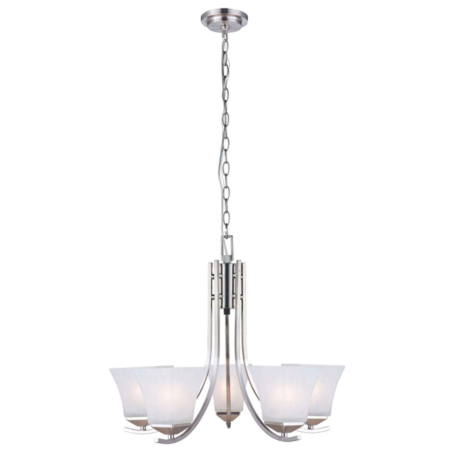 Design House Torino Satin Nickel 5 Lights Chandelier