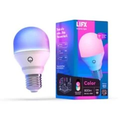 LIFX Smart Home A19 E26 (Medium) Smart-Enabled LED Bulb Color Changing 9 Watt Equivalence 1 Pk