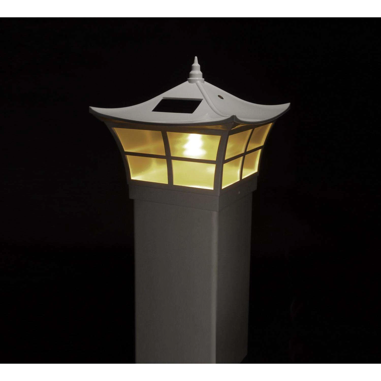 Classy Caps White Solar Powered 0.33 W LED Post Cap Light 2 Pk - Image 5