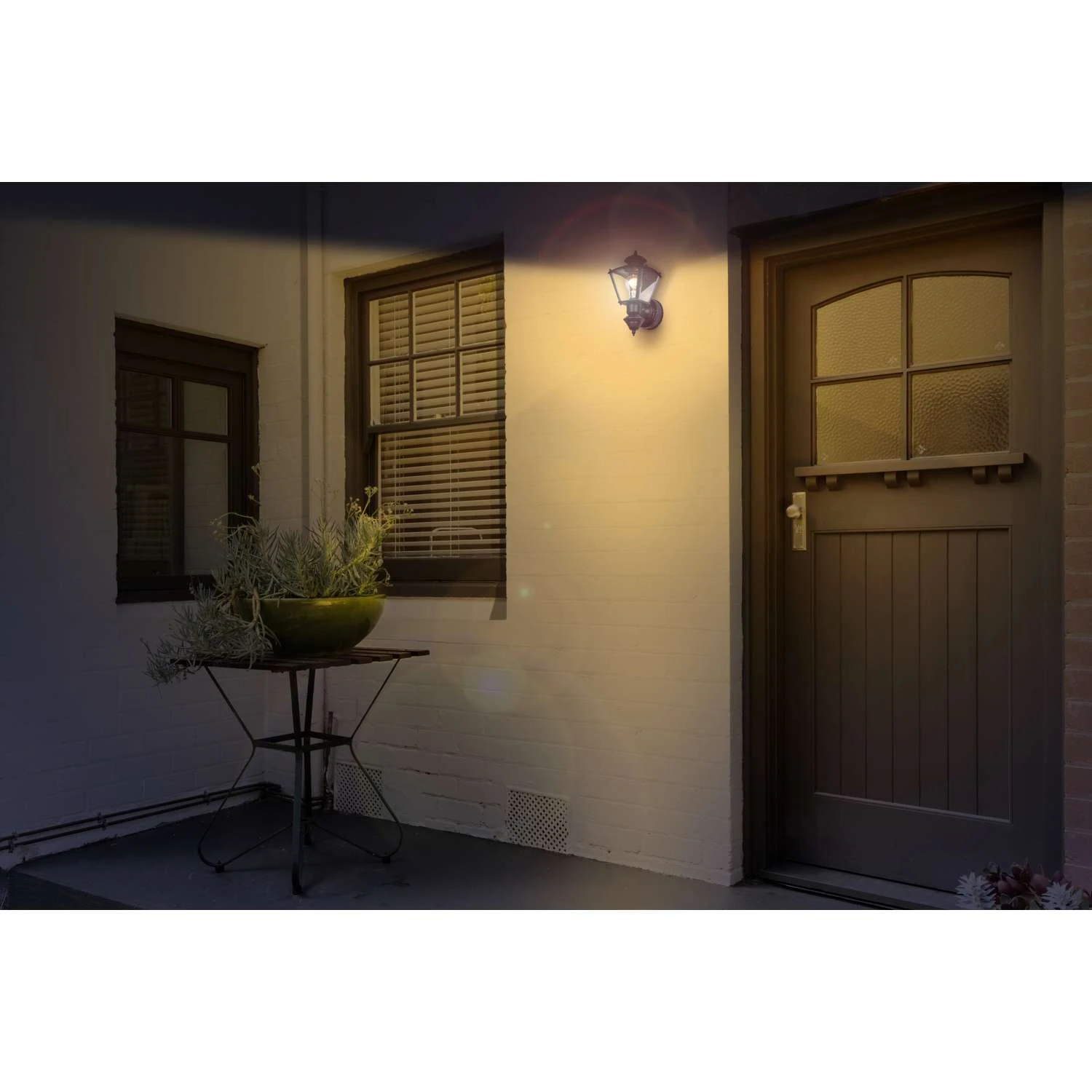 Heath Zenith Black Motion-Sensing Incandescent Wall Lantern - Image 6