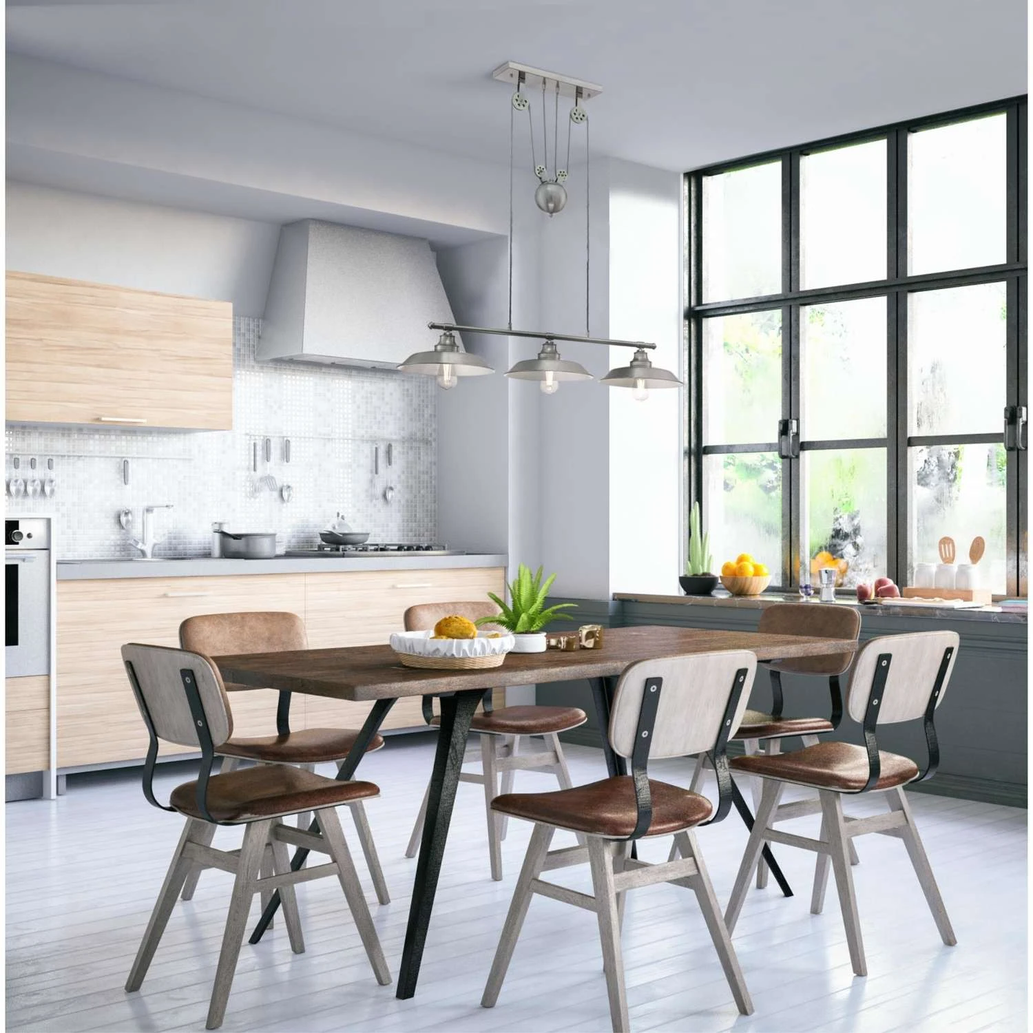 Westinghouse Iron Hill Brushed Nickel Silver 3 Lights Pendant Light - Image 2