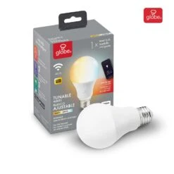 Globe Electric Wi-Fi Smart Home A19 E26 (Medium) LED Bulb Tunable White 60 Watt Equivalence 1 Pk
