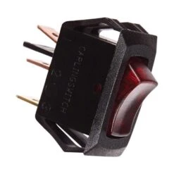 Jandorf 10 Amps Single Pole Rocker Appliance Switch Black/Red 1 Pk