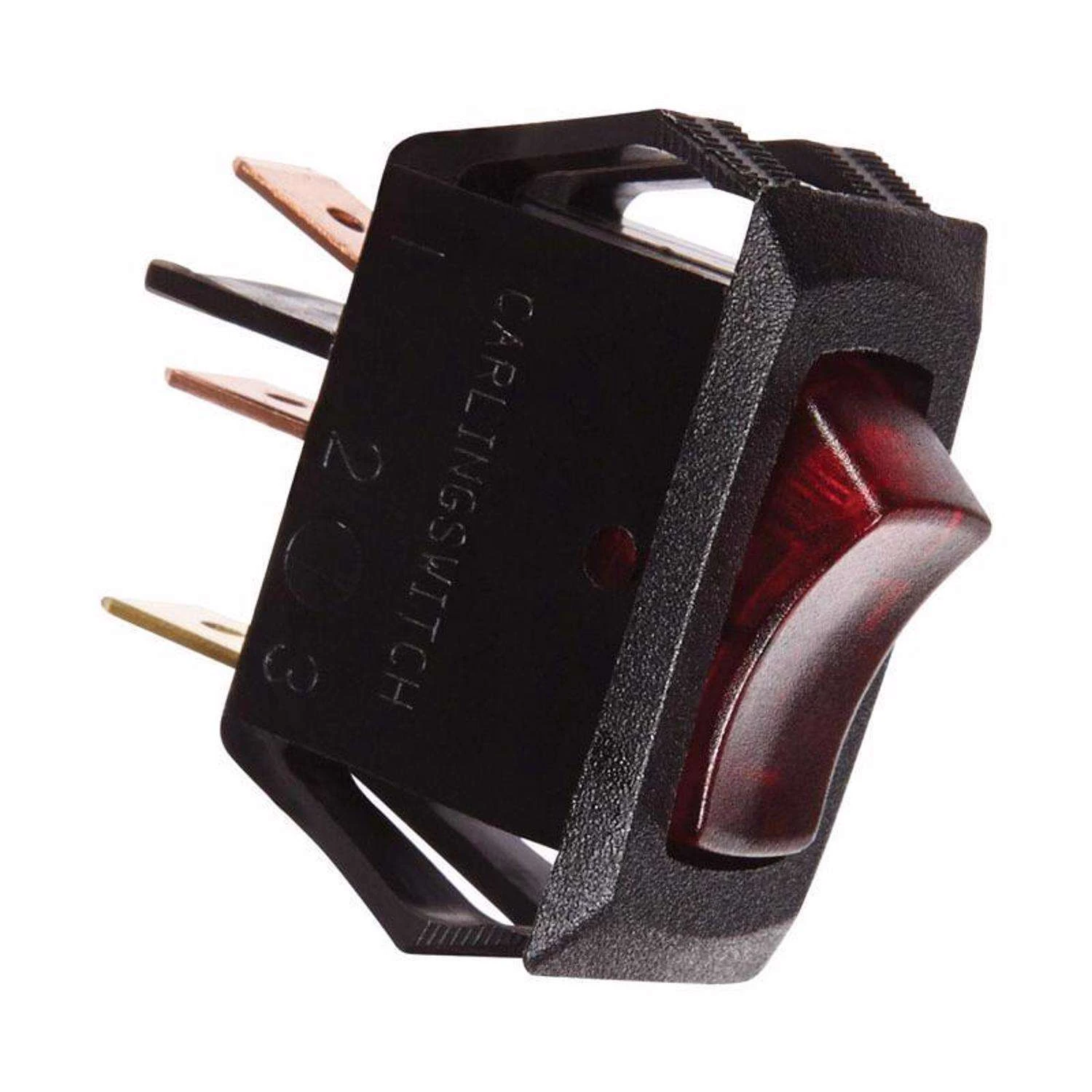 Jandorf 10 Amps Single Pole Rocker Appliance Switch Black/Red 1 Pk