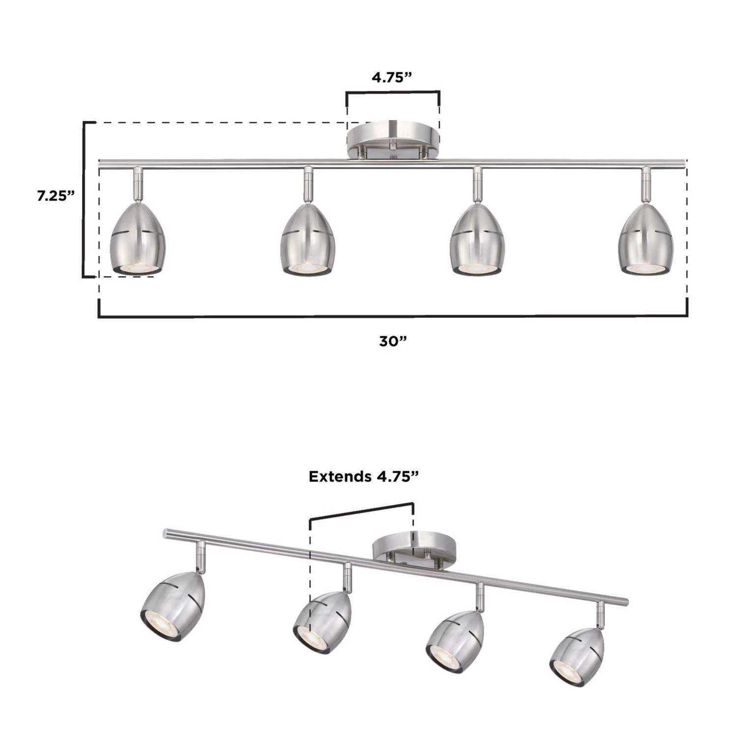 Westinghouse Borgata Brushed Nickel Silver 4 Lights Pendant Light - Image 5