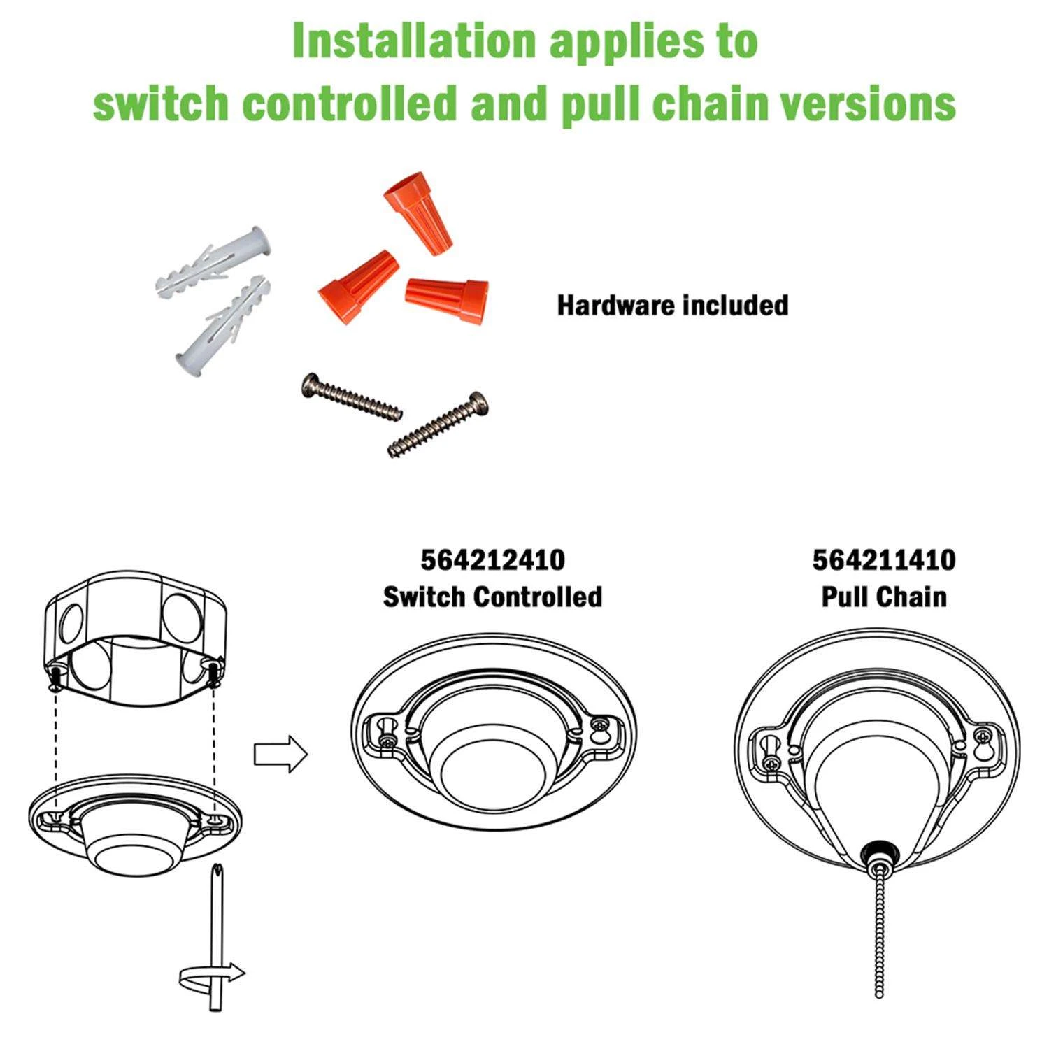 ETI 1.76 In. H X 4.72 In. W X 4.72 In. L White Ceiling Light - Image 4