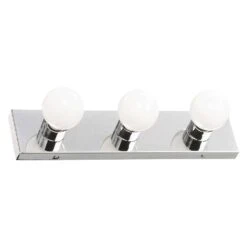 Design House Polished Chrome 3 Lights Vanity Light Surface