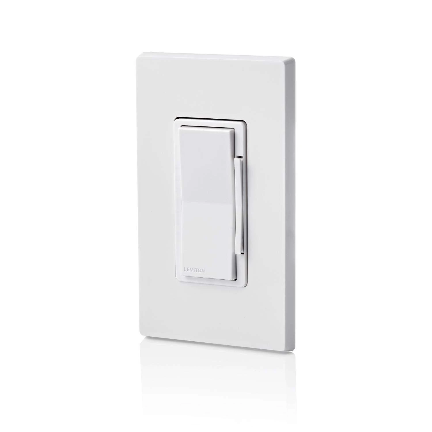 Leviton Decora White 600 W Toggle Smart-Enabled Dimmer Switch 1 Pk - Image 2