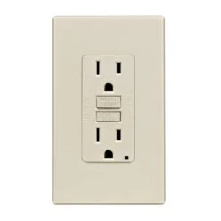 Leviton SmartlockPro 15 Amps 125 V Duplex Light Almond GFCI Outlet 5-15R 1 Pk