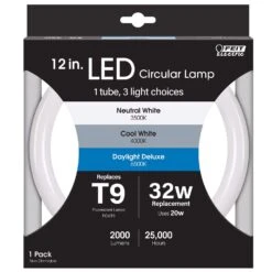 Feit T9 4-Pin LED Tube Light Color Changing 32 Watt Equivalence 1 Pk