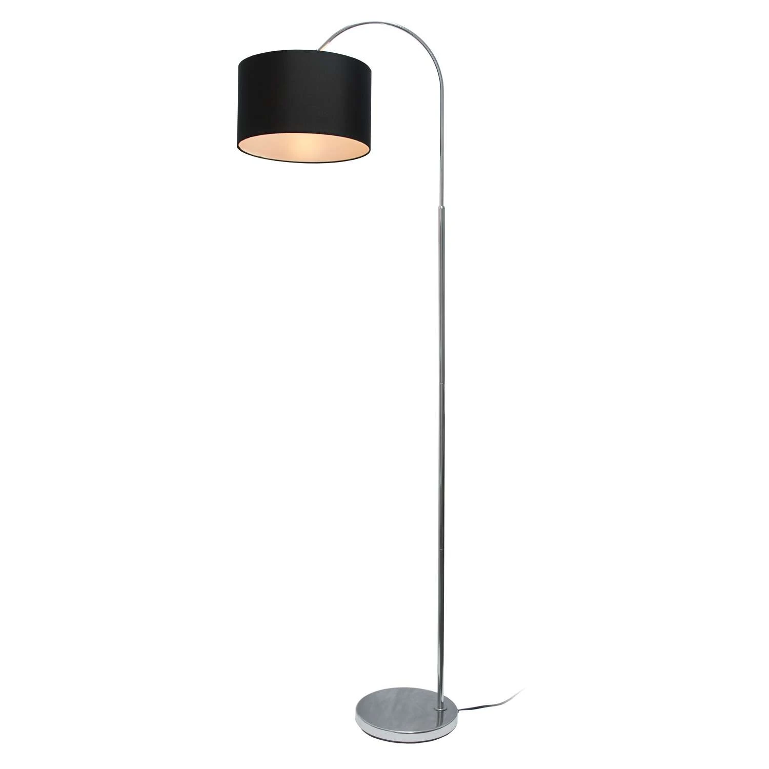 Simple Designs 66 In. Black/Silver Floor Lamp - Image 3