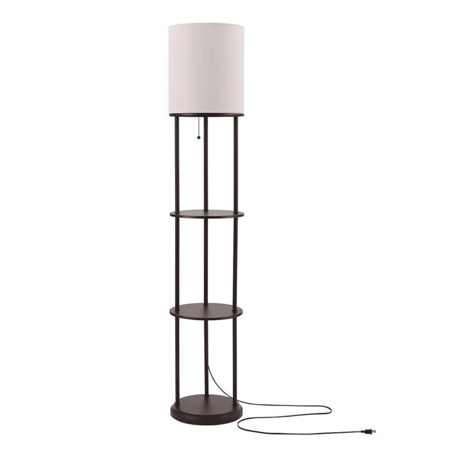 Globe Electric Reid 58 In. Matte Black/White Floor Lamp - Image 2