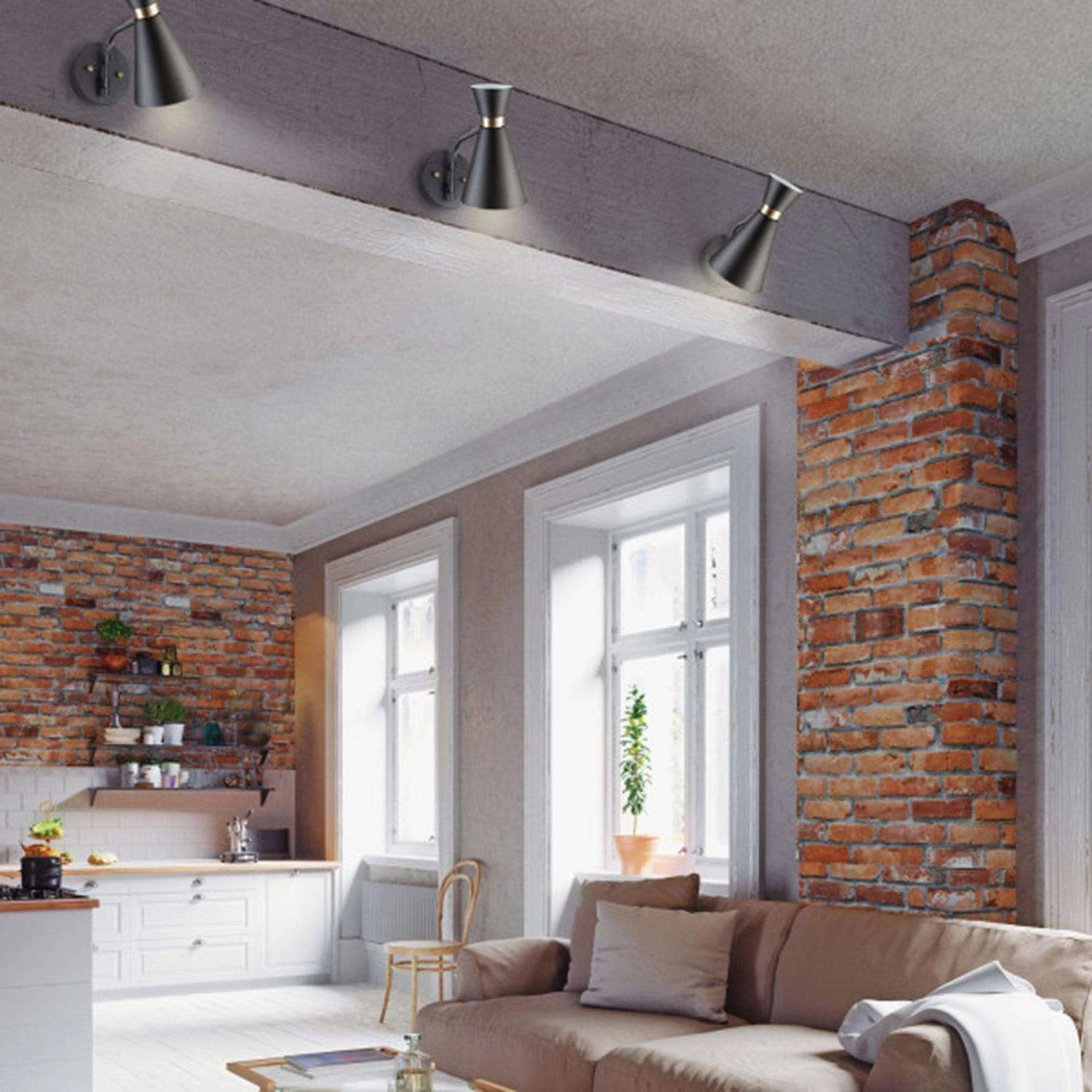 Globe Electric Belmont 1-Light Satin Black Hourglass Wall Sconce - Image 2