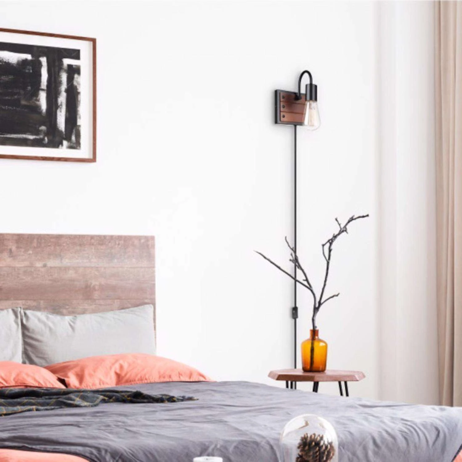 Globe Electric Williams 1-Light Matte Black Wall Sconce - Image 5