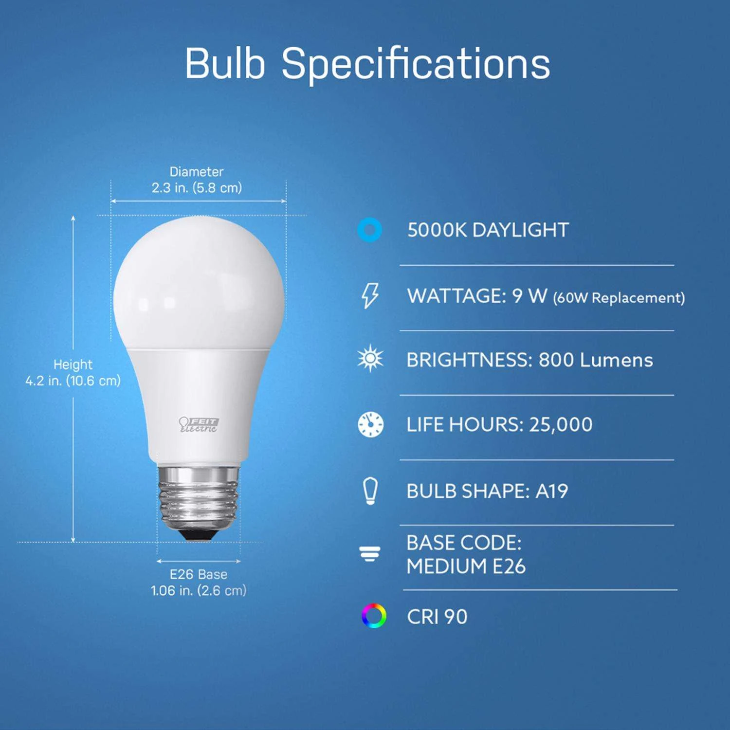 Feit Smart Home A19 E26 (Medium) Smart-Enabled LED Bulb Daylight 60 Watt Equivalence 3 Pk - Image 6