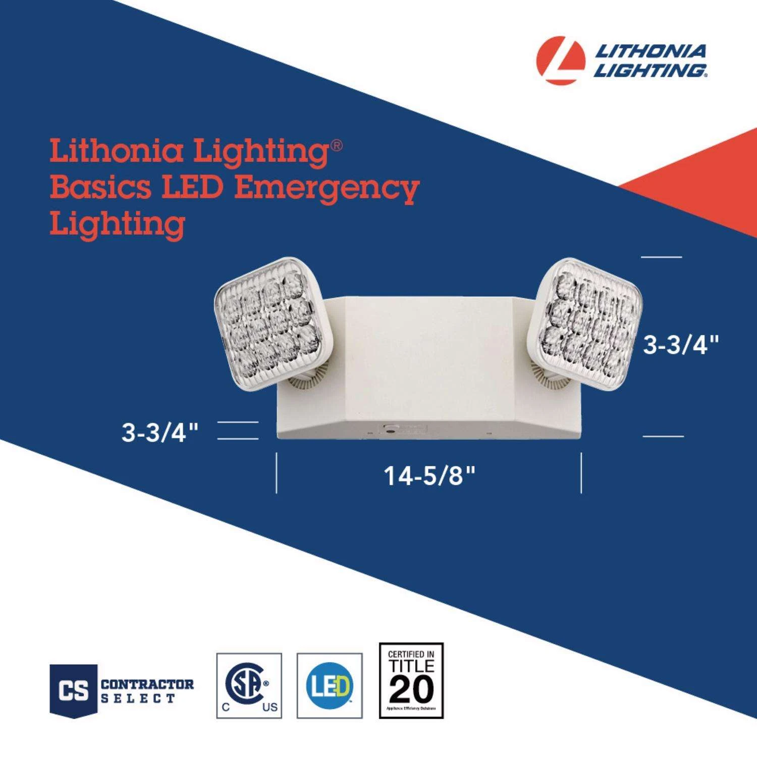 Lithonia Lighting Switch Hardwired LED Off White Emergency Light - Image 4