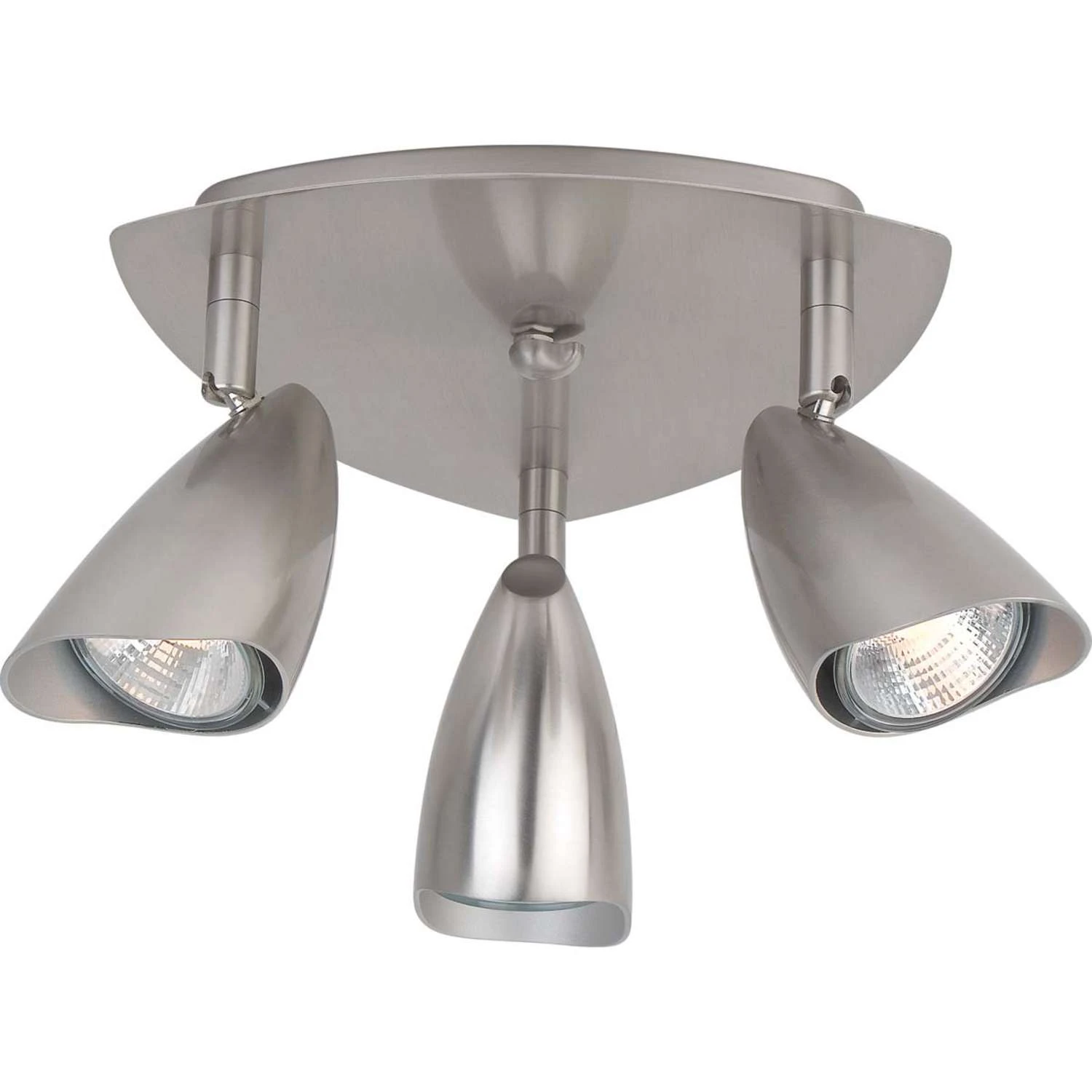 Globe Electric Grayson Brushed Nickel Silver 3 Lights Track Light Kit