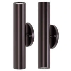 Globe Electric Matteo Matte Black Switch LED Wall Lantern