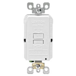 Leviton SmartlockPro 20 Amps 125 V Duplex White GFCI Outlet 5-20R 1 Pk