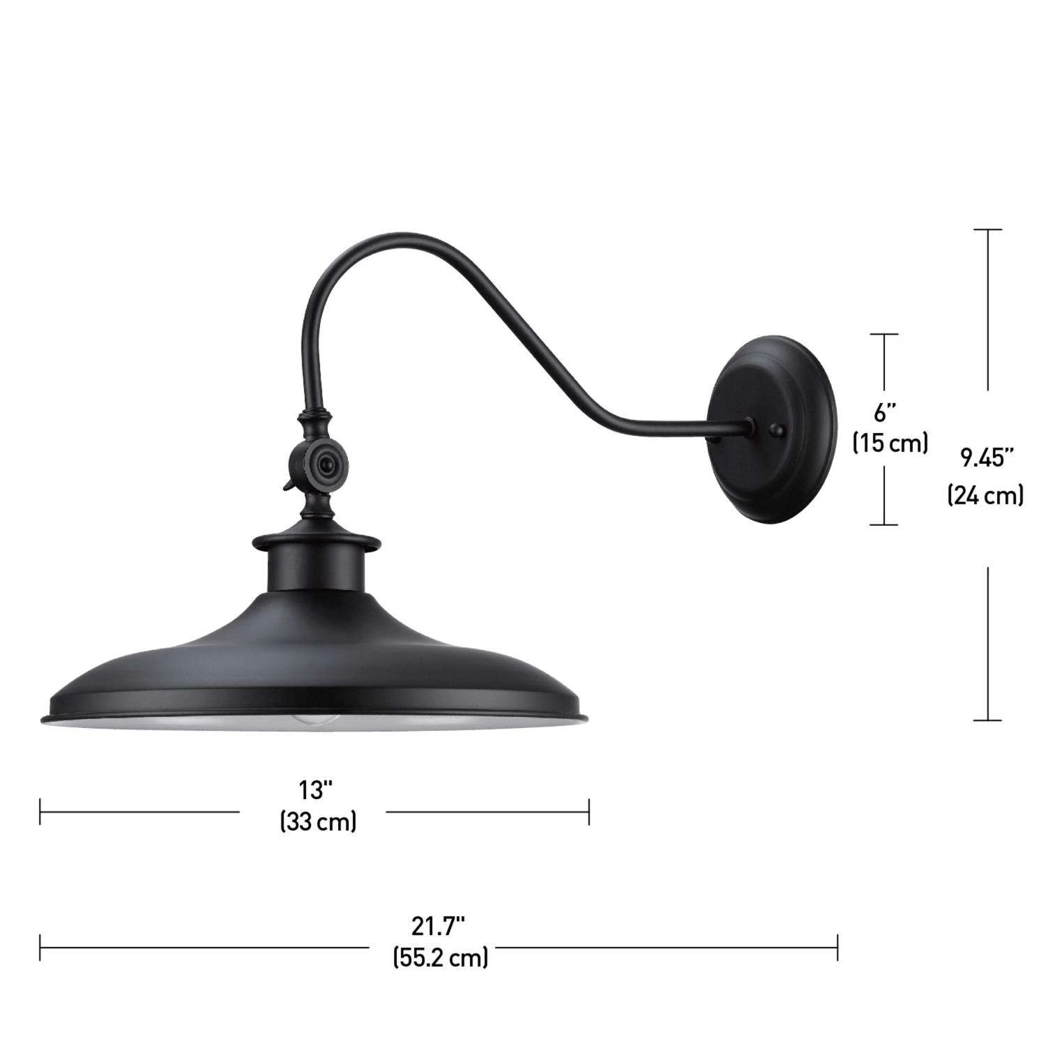 Globe Electric Aedan 1-Light Black Wall Sconce - Image 8