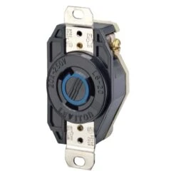 Leviton V-0-MAX 20 Amps 250 V Single Black Locking Receptacle L6-20R 1 Pk