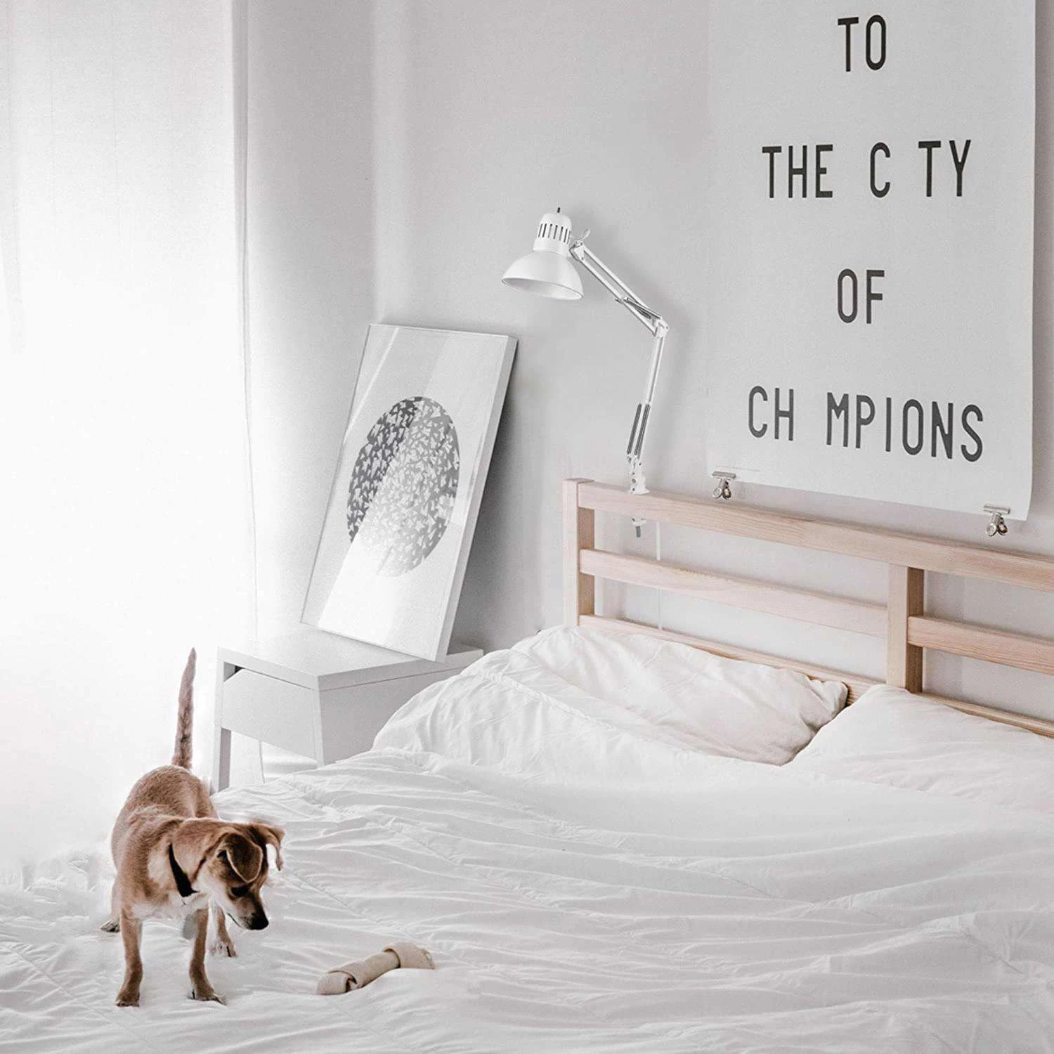 Globe Electric Architect 31.5 In. Gloss White Swing Arm Lamp - Image 7