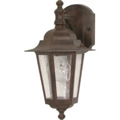 Nuvo Cornerstone Textured Bronze Switch Incandescent Lantern Fixture