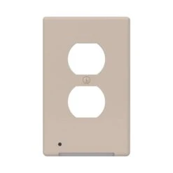 Westek LumiCover Almond 1 Gang Plastic Duplex Nightlight Wall Plate 1 Pk