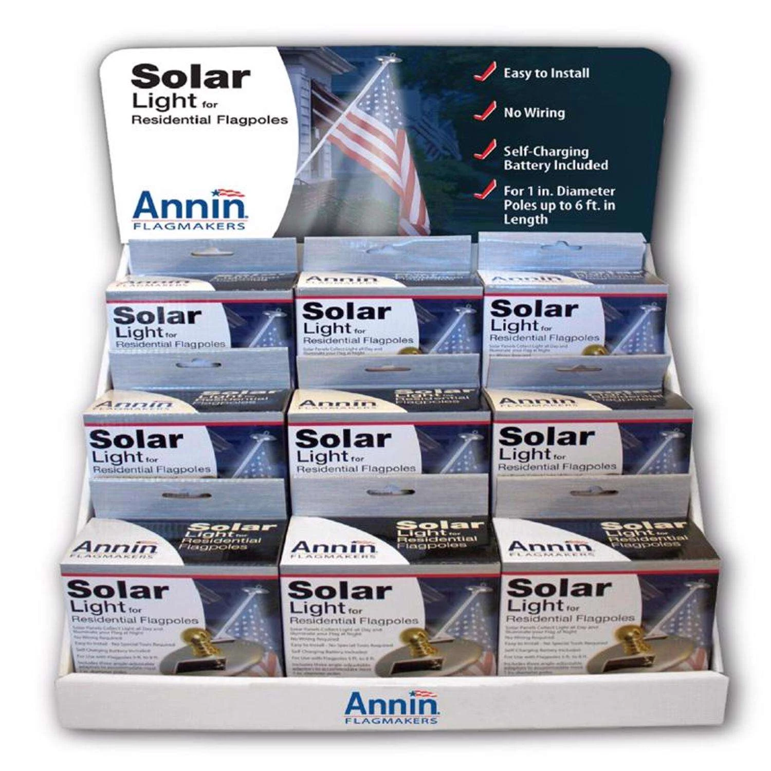Annin Flagmakers Silver Solar Powered Flag Light 1 Pk - Image 2