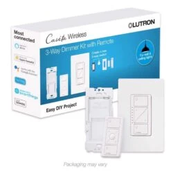 Lutron Caseta White 150 W 3-Way Dimmer Switch W/Remote Control 1 Pk