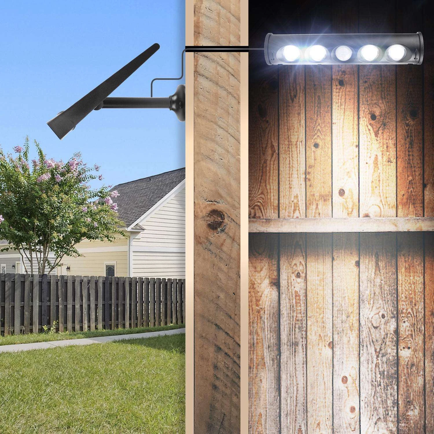 Wagan Tech Black Motion-Sensing LED Solar Wall Light - Image 3