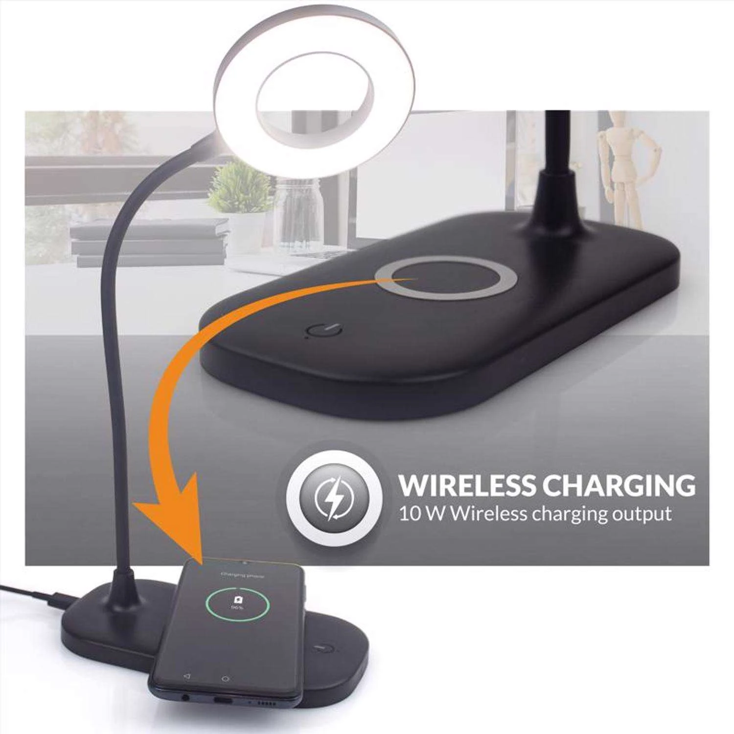 Newhouse Lighting Zlata 12 In. Black Desk Lamp - Image 6