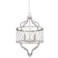 Westinghouse Sahara Brushed Nickel Gray 4 Lights Chandelier