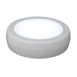Amertac White Battery Powered LED Puck Light 1 Pk