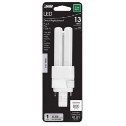 Feit LED Linear PL GX23-2 LED Light Bulb Cool White 13 Watt Equivalence 1 Pk