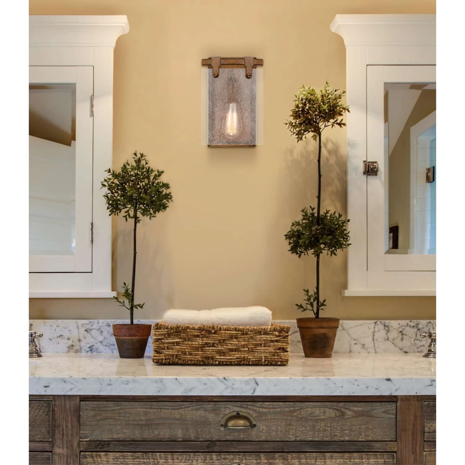 Westinghouse Burnell 1-Light Burnwood Brown Wall Sconce - Image 3