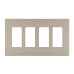 Pass & Seymour Radiant Nickel Silver 4 Gang Polycarbonate Screwless Wall Plate 1 Pk