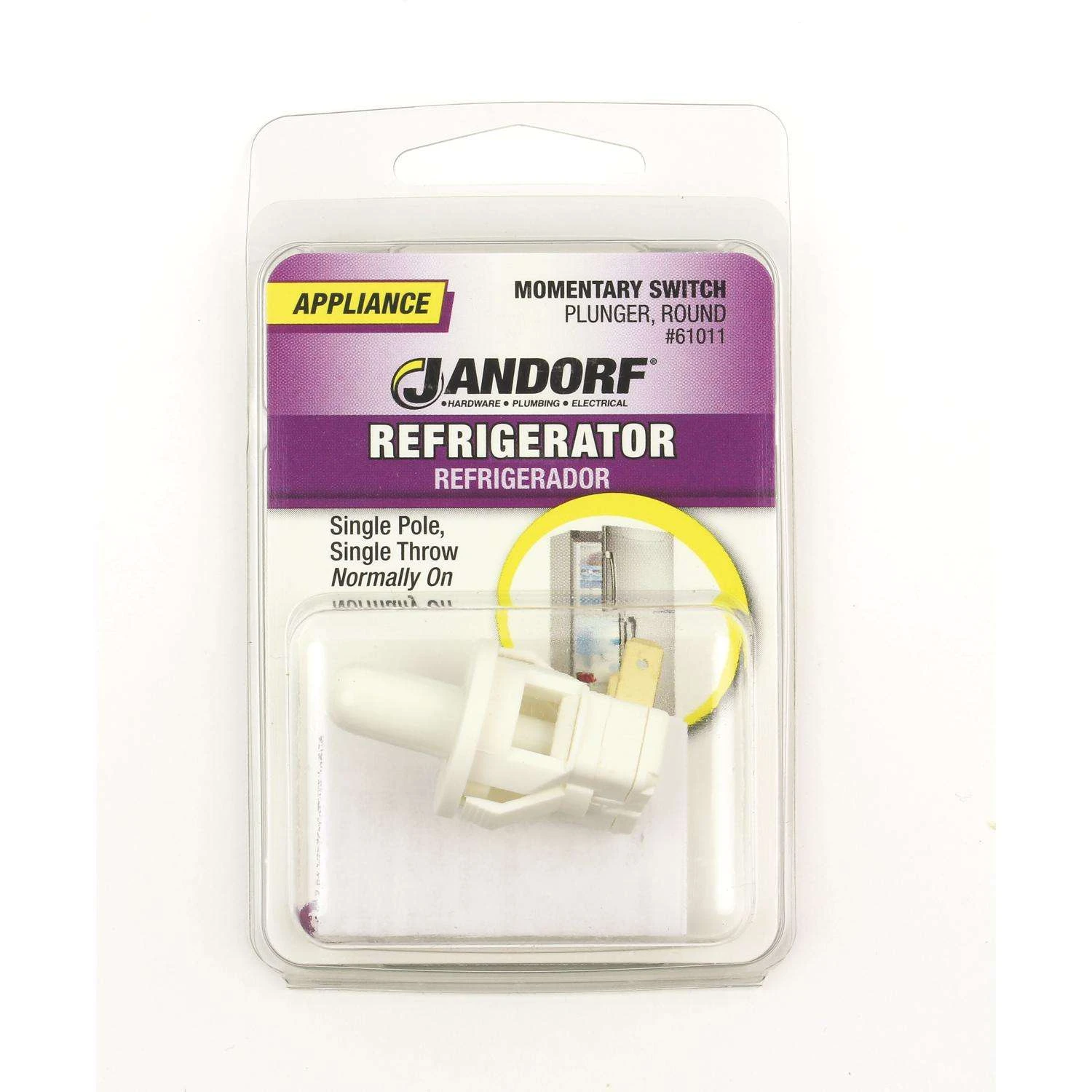 Jandorf 5 Amps Single Pole Momentary Appliance Switch White 1 Pk - Image 2